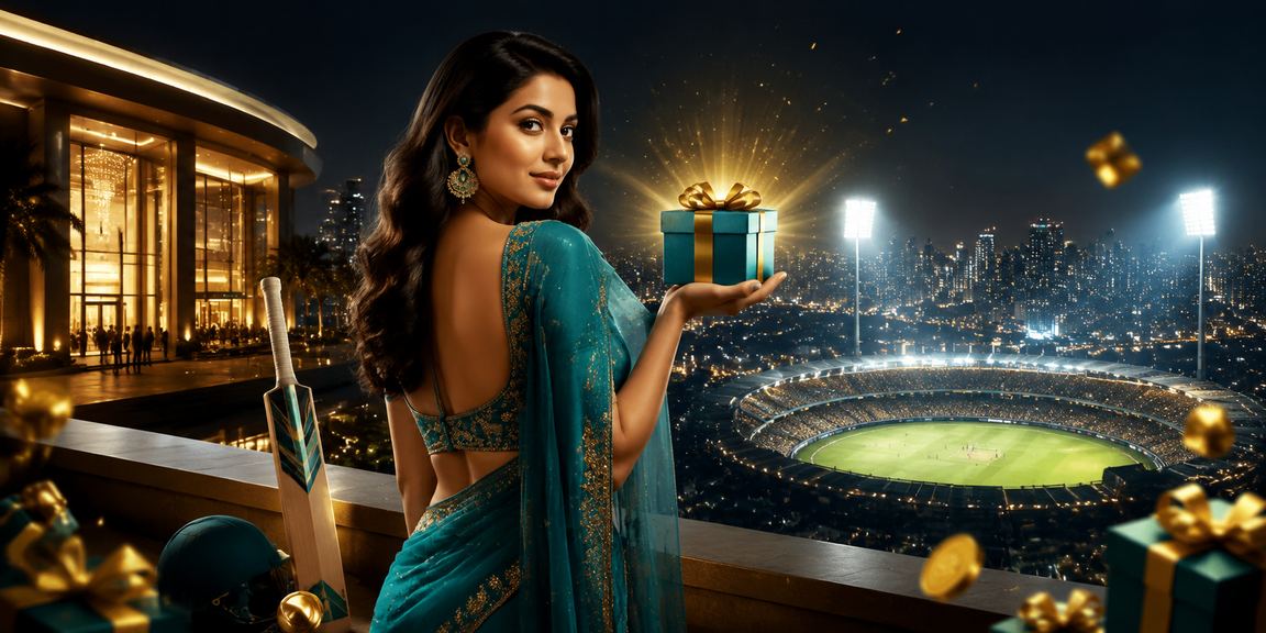 Indian woman enjoying cricket betting on mobile at 23andme